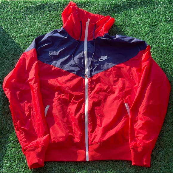 Nike Other - Nike Sportswear Windrunner Jacket Red White Blue AR2191-657 Men's Size Small
